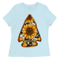 Baby Blue sunflower arrowhead Ladies Tee - Jasminsmagicworld