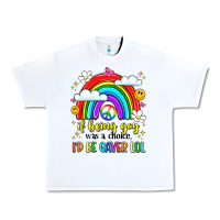 White if being gay was a choice i'd be gayer lol Urban Heavy Tee - LillyAllenDesigns