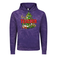 Cloud Purple Best Teacher Ever With Christmas Tree Vintage Hoodie - BundleAndBundleShop
