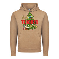 Vintage Coffee Best Teacher Ever With Christmas Tree Vintage Hoodie - BundleAndBundleShop