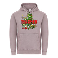 Vintage Zinc Best Teacher Ever With Christmas Tree Vintage Hoodie - BundleAndBundleShop