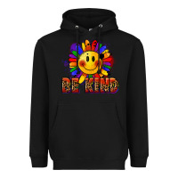 Black Be kind pride Heavyweight Hoodie - FaDigitalArtStudio