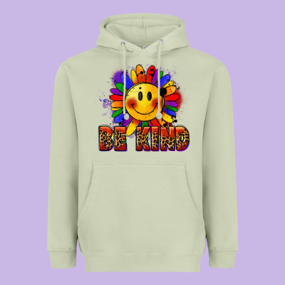 Be Kind Pride Heavyweight Hoodie Designed By Fadigitalartstudio