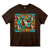 Chocolate Brown mustang horse western Heavy Core Tee - LillyAllenDesigns
