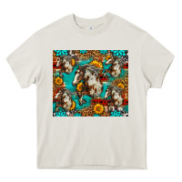 Cream mustang horse western Heavy Core Tee - LillyAllenDesigns