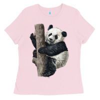 Bubblegum Pink Giant Panda Ladies Tee - LillyAllenDesigns