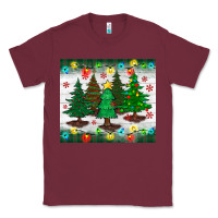 Burgundy christmas trees tumbler Classic Tee - BundleAndBundleShop