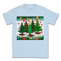 Dusty Blue christmas trees tumbler Classic Tee - BundleAndBundleShop