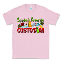 Bubblegum Pink Santa's Favorite Custodian Classic Tee - LillyAllenDesigns