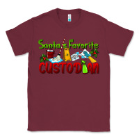Burgundy Santa's Favorite Custodian Classic Tee - LillyAllenDesigns