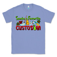 Colony Blue Santa's Favorite Custodian Classic Tee - LillyAllenDesigns