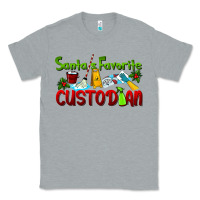 Heather Grey Santa's Favorite Custodian Classic Tee - LillyAllenDesigns