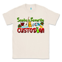 Natural Santa's Favorite Custodian Classic Tee - LillyAllenDesigns