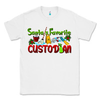 White Santa's Favorite Custodian Classic Tee - LillyAllenDesigns