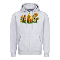 Heather Grey Mom gnome sunflower Zipper Hoodie - CowGirlArtShop