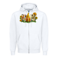 White Mom gnome sunflower Zipper Hoodie - CowGirlArtShop