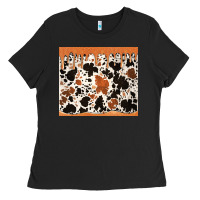 Cowhide Dripping Glitter Tumbler Ladies Tee | Teevron