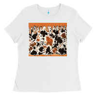 White cowhide dripping glitter tumbler Ladies Tee - Jasminsmagicworld
