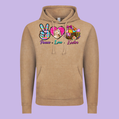 Peace Love Easter Vintage Hoodie Designed By Bundleandbundleshop