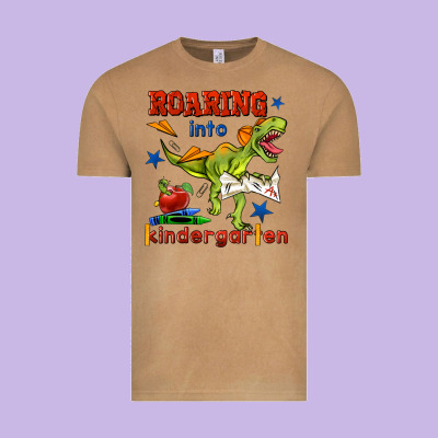 Roaring Into Kindergarten Vintage Tee Designed By Bundleandbundleshop