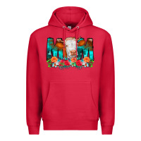Cardinal Cow Mom Turquoise Tooled Leather Flowers Premium Hoodie - CowCowDesign