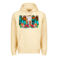 Pina Colada Cow Mom Turquoise Tooled Leather Flowers Premium Hoodie - CowCowDesign