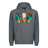Rock Cow Mom Turquoise Tooled Leather Flowers Premium Hoodie - CowCowDesign