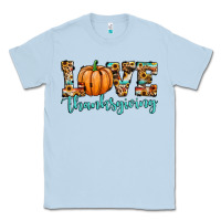 Dusty Blue love thanksgiving pumpkin Classic Tee - JahusDesignShop