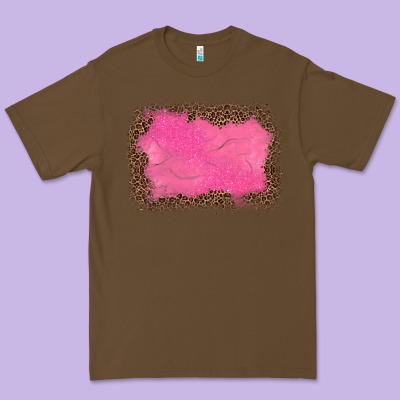 Gemstone Pink Leopard Background Premium Tee Designed By Jahusdesignshop