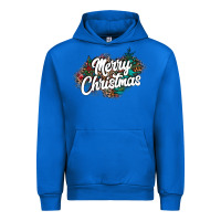 Cobalt Merry Christmas Urban Hoodie - CowhideDigitalArt