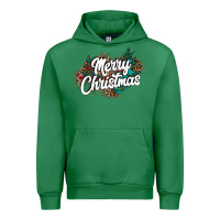 Emerald Merry Christmas Urban Hoodie - CowhideDigitalArt