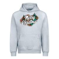 Heather Grey Merry Christmas Urban Hoodie - CowhideDigitalArt