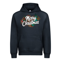 Navy Merry Christmas Urban Hoodie - CowhideDigitalArt