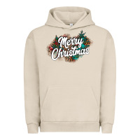 Pigment French Oak Merry Christmas Urban Hoodie - CowhideDigitalArt