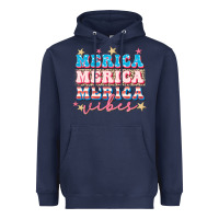 Navy Merica vibes Heavyweight Hoodie - FaDigitalArtStudio