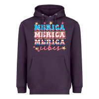 Plum Merica vibes Heavyweight Hoodie - FaDigitalArtStudio