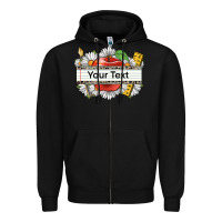 Black floral teacher custom name Zipper Hoodie - CowGirlArtShop