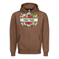 Chestnut floral teacher custom name Zipper Hoodie - CowGirlArtShop