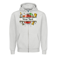 Dove Grey floral teacher custom name Zipper Hoodie - CowGirlArtShop