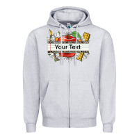 Heather Grey floral teacher custom name Zipper Hoodie - CowGirlArtShop