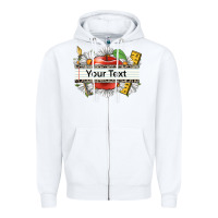 White floral teacher custom name Zipper Hoodie - CowGirlArtShop