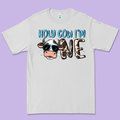 Holy Cow I'm One Premium Tee Designed By Maliassmallbusiness