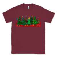Burgundy christmas trees libbey glass Classic Tee - BundleAndBundleShop