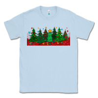 Dusty Blue christmas trees libbey glass Classic Tee - BundleAndBundleShop