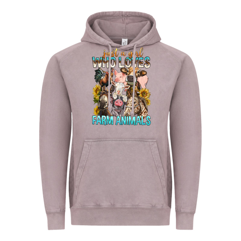 Just A Girl Who Loves Farm Animals Vintage Hoodie by BundleAndBundleShop | Teevron