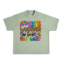Oil Green kiss whoever the fuck you want Urban Heavy Tee - LillyAllenDesigns