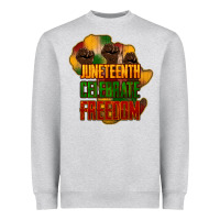 Heather Grey juneteenth celebrate freedom Heavyweight Sweatshirt - NancyCooperArtShop
