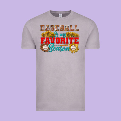 Baseball Is My Favorite Season Vintage Tee Designed By Bundleandbundleshop
