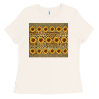 Bone leopard glitter sunflower tumbler Ladies Tee - Jasminsmagicworld