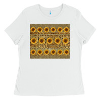 White leopard glitter sunflower tumbler Ladies Tee - Jasminsmagicworld